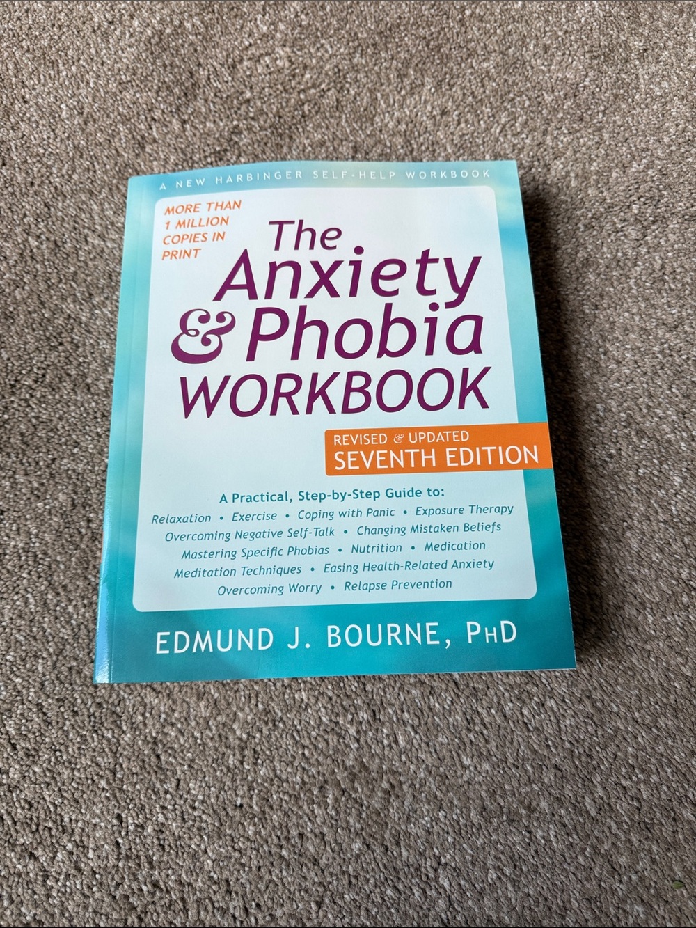 The Anxiety & Phobia Workbook — Teal Cover